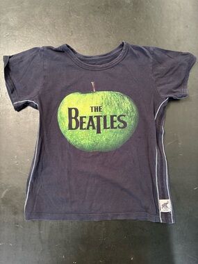 Trunk Ltd. Kids The Beatles Graphic Tee - Navy with Green Apple 100% cotton